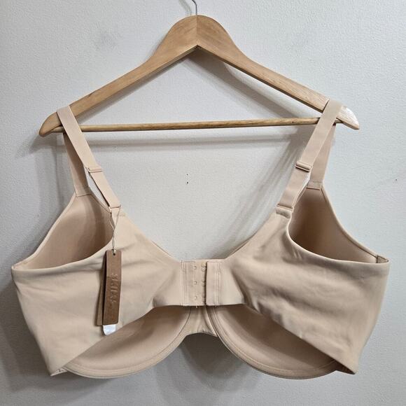 NWT SKIMS Women's Beige Fits Everybody T-Shirt Demi Bra Scoop Solid Size 42 DDDD - Picture 2 of 4